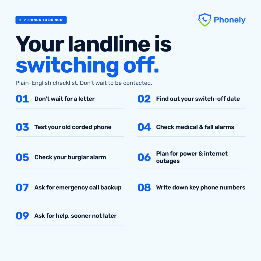Your landline is switching off poster.